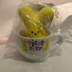 Peeps Collectible 6" Peeps Yellow Plush with 15oz Mug Gift-set- NWT